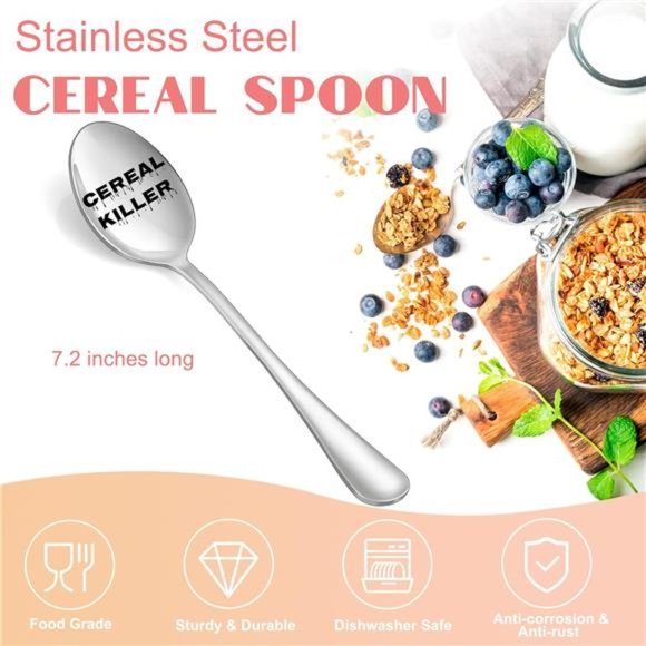 Mens Gifts Valentines Day Gifts for Him - Personalized Gifts Cereal Killer Spoon - Picture 7 of 7